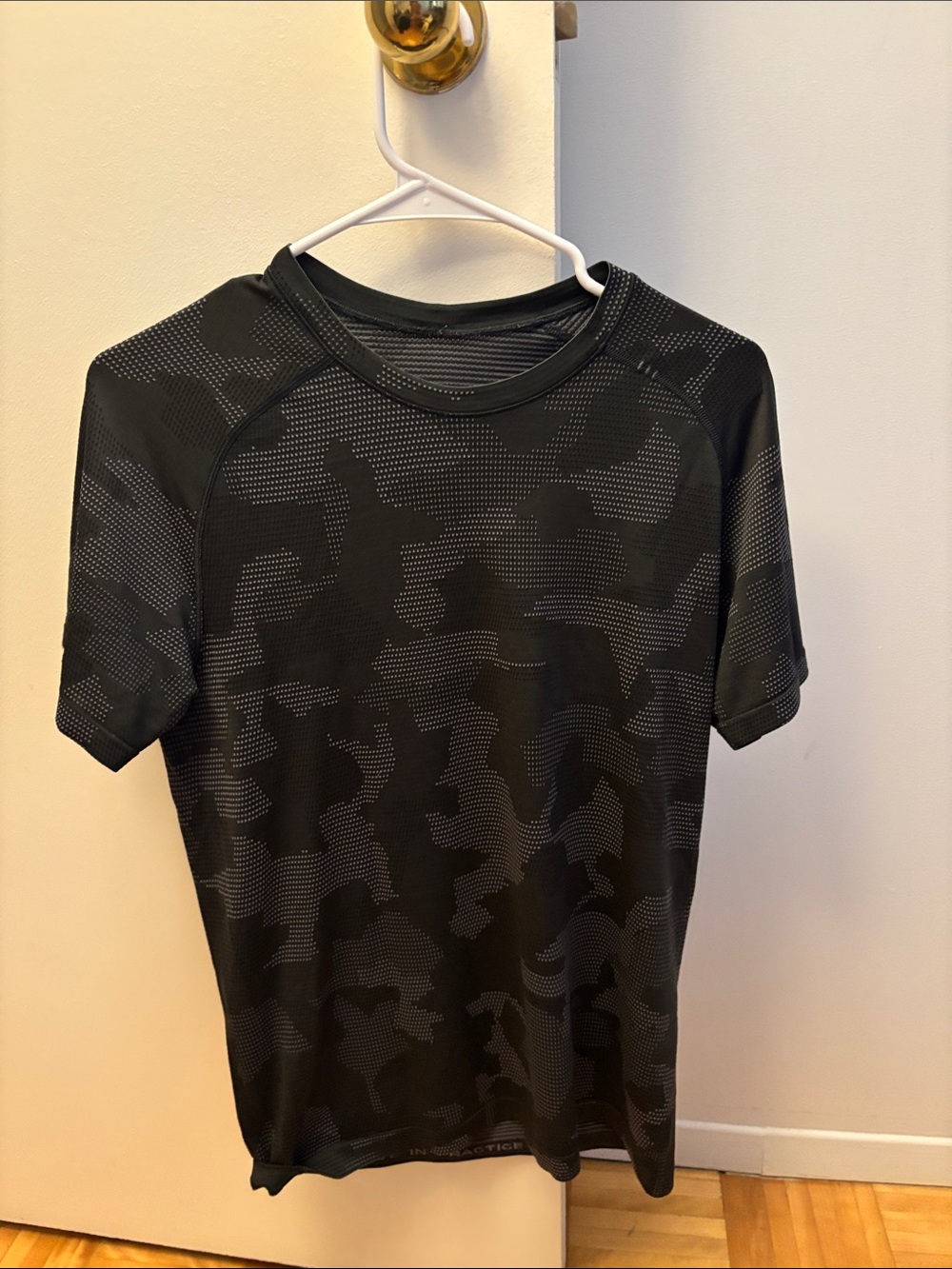 lululemon athletica Black Camouflage Short-Sleeve Performance Tee